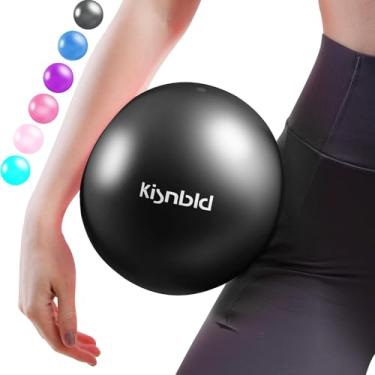 Imagem de kisnbld Pequena bola de exercício, mini bola de pilates de 22 cm, mini bola de ioga antiexplosão e antiderrapante para estabilidade, fitness, fisioterapia, alongamento e treino de força central em