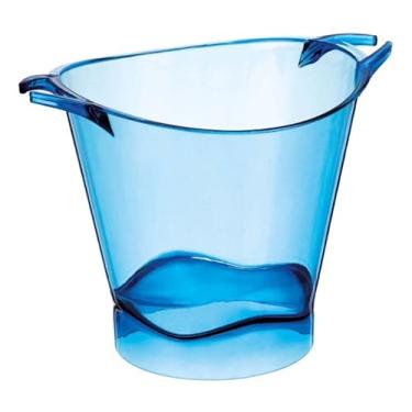 Imagem de Kit Personalizado Balde De Gelo Acrílico 5 Litros E 4 Caneca (Azul)