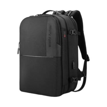 Imagem de Mochila 2 em 1 de Viagem Unissex Grande Mala de Mão Caminhada Impermeável Preto Large Casual Trabalho Faculdade Pasta Executiva Reforçada Multifuncional 30L