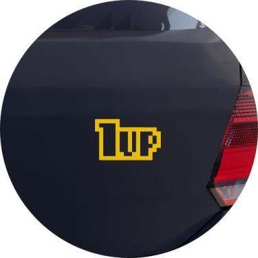 Imagem de Adesivo de Carro Gamer Vida 1 Up - Melhor Adesivo, Amarelo