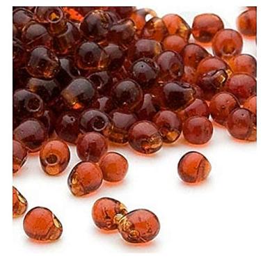 Imagem de Miyuki Miyuki Contas de vidro de sementes de lágrima gotas 4 x 3,4 mm 15 gramas (âmbar)