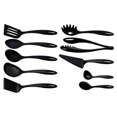 Imagem de Jogo de Utensílios Tramontina Ability em Nylon Preto 10 Peças - 251990