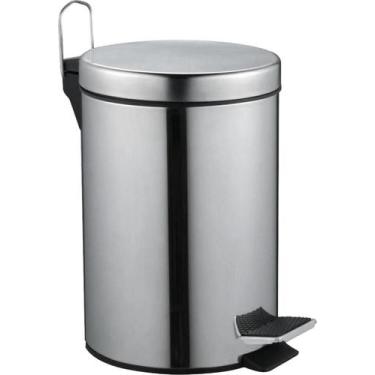 Imagem de Lixeira Redonda 5 Litros Inox Cinza Vonder