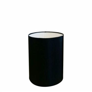 Imagem de Cúpula em tecido cilíndrica abajur luminária cp-4012 18x25cm preto - V