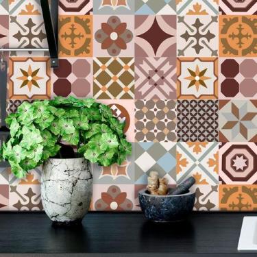 Imagem de Papel De Parede Para Cozinha Azulejo Português Lavável - PAPELEPAREDE