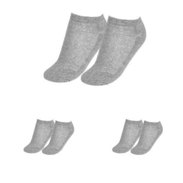 Imagem de Kit 3 Pares Meia Cano Curto Soquete Unissex Adulto Infantil - Liso, Ci