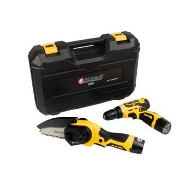 Imagem de Moto Serra A Bateria Mini Serra Eletrica 25v + Parafusadeira - NAKASAK