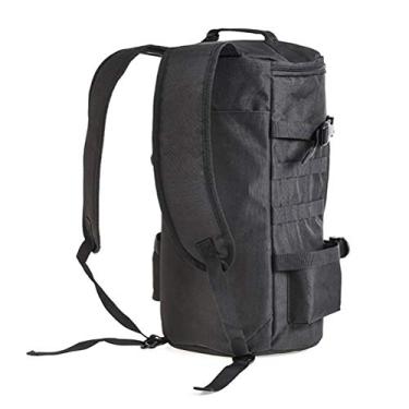 Imagem de Mochila Cilíndrica para Equipamento de Pesca, Mochila de Sacos de Pesca de Poliéster de Grande Capacidade Com Suporte para Vara, para Artes de Pesca, Iscas de Pesca, Varas de