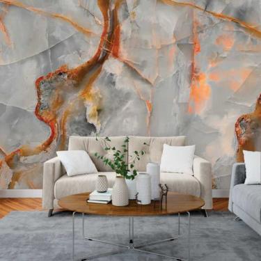Imagem de Papel de Parede Painel 3D Mármore Prata 3M Auto Colante Revestimento B