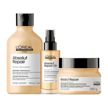 Imagem de Kit L'Oréal Pro Absolut Repair Gold Quinoa -Sh E Másc E Óleo - Loreal 