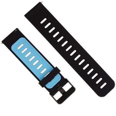 Imagem de Pulseira 22mm e 20mm Silicone Color p/ Relógio c/ Pinos - Poolsy, Pret