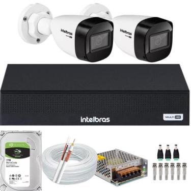 Imagem de Kit Intelbras 2 Câmeras Vhd 1130 Hd 30m Dvr De 4 Canais com hd 1tb