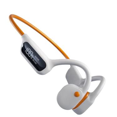 Imagem de Bluetooth5.3 Fones de ouvido sem fio IPX8 Waterproof Headset 32GB MP3 Player Natação Ear-gancho com exibição de energia de microfone (Branco)