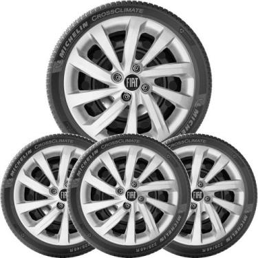 Imagem de 4x Calota FIAT MOBI ARGO CRONOS Aro 15 Emblema Novo 167cp - Grid