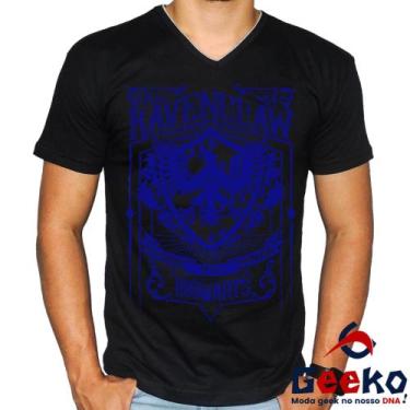 Imagem de Camiseta Corvinal 100% Algodão Hogwarts Harry Potter Ravenclaw Geeko S