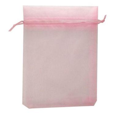 Imagem de 50 Saquinhos de Organza Rosa 12 x 16 cm - SJO Artigos Religiosos