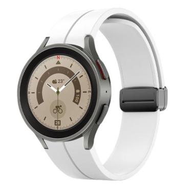 Imagem de Pulseira Silicone Fecho Magnético para Galaxy Watch 5 Watch5 Watch 4 W