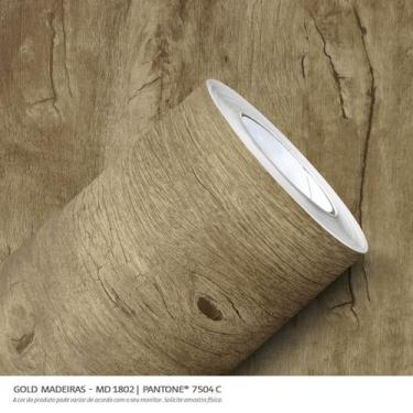 Imagem de Papel de Parede Adesivo Lavavél Gold Vinil Madeira Demolicao 1,00 X 0,