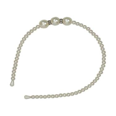 Imagem de Tiara de Pérolas com Cristais - Big Bless