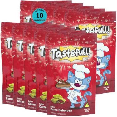 Imagem de Hana Tastefull Nuggets Para Gatos Carne Saborosa 40g Kit 10 un - Hana 
