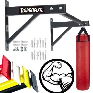 Imagem de Barra Fixa De Parede Pull-up Modelo Externo Interno