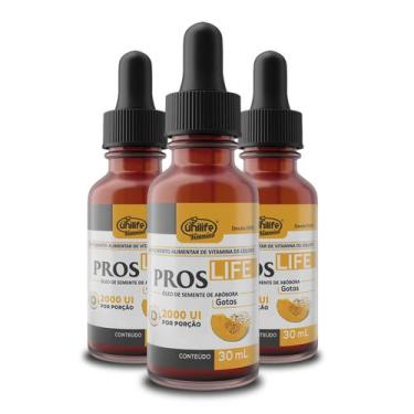 Imagem de Kit 3 Proslife Óleo de Semente de Abóbora 2000 UI Unilife 30ml