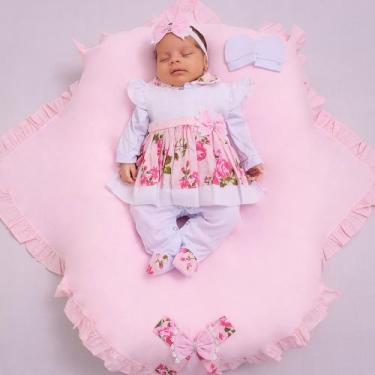 Imagem de Saída de Maternidade para Bebê Menina Clara 05 Peças - Pandora Baby En