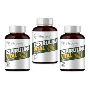 Imagem de Espirulina Vital - Espirulina + Vitamina B2, B3, B5, B6 e B12 – 3 Potes - 360 Cápsulas