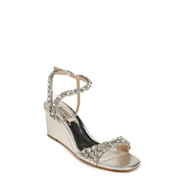 Imagem de Badgley Mischka Sandália feminina Gali Wedge, Prata, 35
