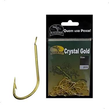 Imagem de Anzol Crystal Gold Chapinha N8 Cartela 15pçs - Lizard, Crystal Gold Ch