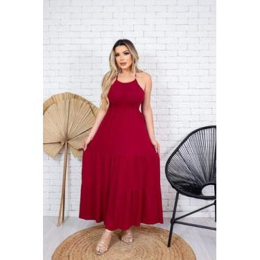 Imagem de Vestido Longo Saia 3 Marias Babado Cruzado Nas Costas - Luh May, P