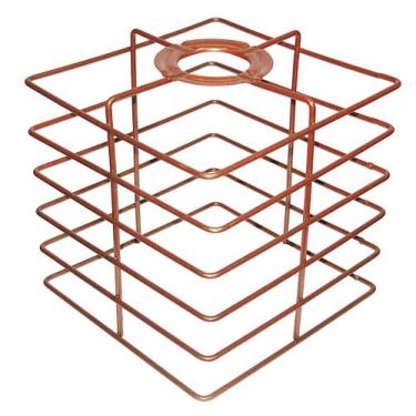 Imagem de Cupula de Aramado Boxy Cobre Para Pendentes e Abajures - Jota Iluminaç