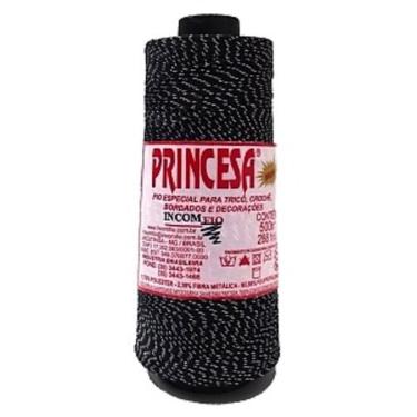 Imagem de Linha Princesa Brilho Prata 500m - Incomfio, 3121 Preto