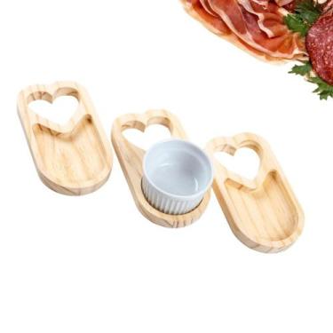 Imagem de Petisqueira Chique em Madeira com Ramequim Porta Molho - Carmisini