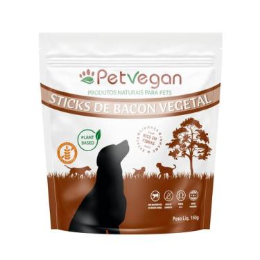 Imagem de Petisco Vegano Sticks Para Cachorro Bacon Vegetal 150 g PetVegan
