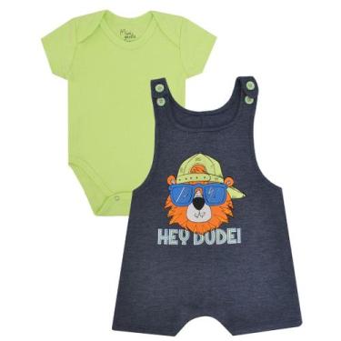 Imagem de Conjunto Bebê 2 peças Jardineira e Body Verão Menino - KiMagia, Jar026