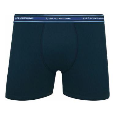 Imagem de Cueca Boxer Lupo 523-002 Cós Com Elástico Suave Algodão, Marinho 003, 