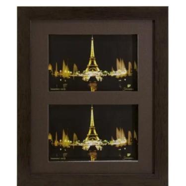 Imagem de Painel Para 2 Fotos 10x15 Classic Parede/Mesa - Decorex, Tabaco