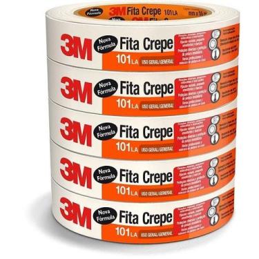 Imagem de Kit 5 Fita Crepe 18MM X 50M 3M 101LA