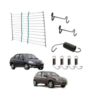 Imagem de Kit 5 Molas + Grade + 2 Travas Do Assento Banco Celta Prisma - JL
