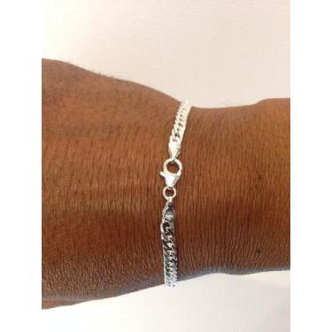 Imagem de Pulseira Masculina Mod. Italiana Grumet Dupla 5m Em Prata 925 - Miches