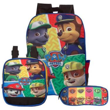 Imagem de Kit Mochila Infantil Masculina Patrulha Canina Lançamento - TOYS 2U
