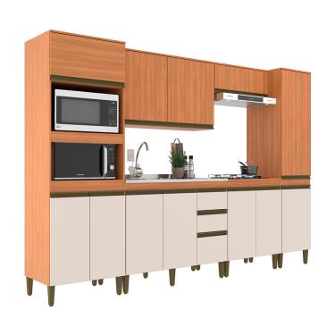 Imagem de Cozinha Cecilia 6 Peças J Carvalho - Freijo com Off White