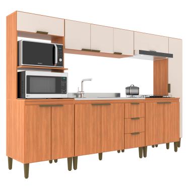 Imagem de Cozinha Bia 6 Peças J Carvalho - Freijo com Off White