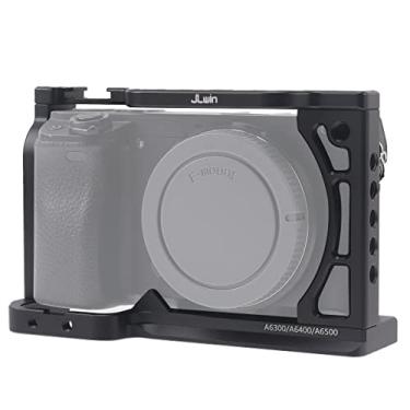 Imagem de Foto4easy Gaiola para câmeras Sony A6500 A6400 A6300 A6100 A6000 com liberação rápida parafuso de 1/10.2 cm 3/20.3 cm luz de preenchimento de microfone de expansão de sapata fria