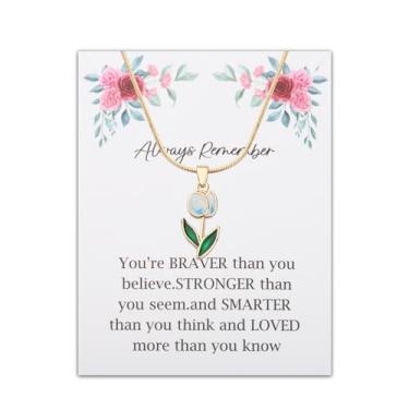 Imagem de BNQL Colar de flor de tulipa, presentes de tulipa, presentes para amantes de tulipas, colar com pingente de flor de tulipa, joia de tulipa, Large, Aço inoxidável, Sem Pedra Preciosa