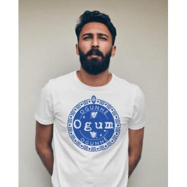 Imagem de Camiseta Ogum - Algodão - Saravando Acessórios Religiosos, GG
