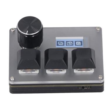 Imagem de Teclado de 3 Teclas, Teclado Mecânico Programável para Jogos Com Uma Mão Com Botão, Retroiluminação RGB, Mini Teclado Multifuncional Hot Swap para Trabalho e Jogos