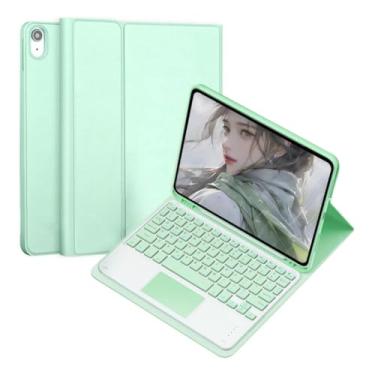 Imagem de Capa Para Tablet Com Teclado Bluetooth Para 2018/2020/2021/2022 iPad Pro 11 Polegadas (Verde Claro, Teclado de toque)