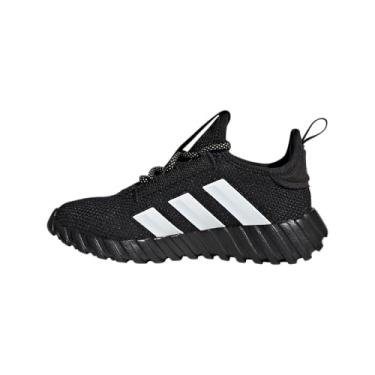 Imagem de adidas Tênis infantil masculino Kaptir 3S sem cadarço casual - preto, Preto/dourado metálico/branco, 12 Little Kid